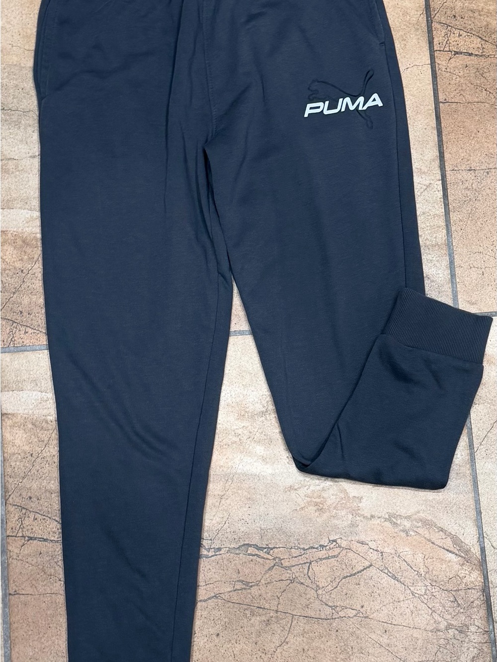 Puma Black Men's Logo Jogger Sweatpants